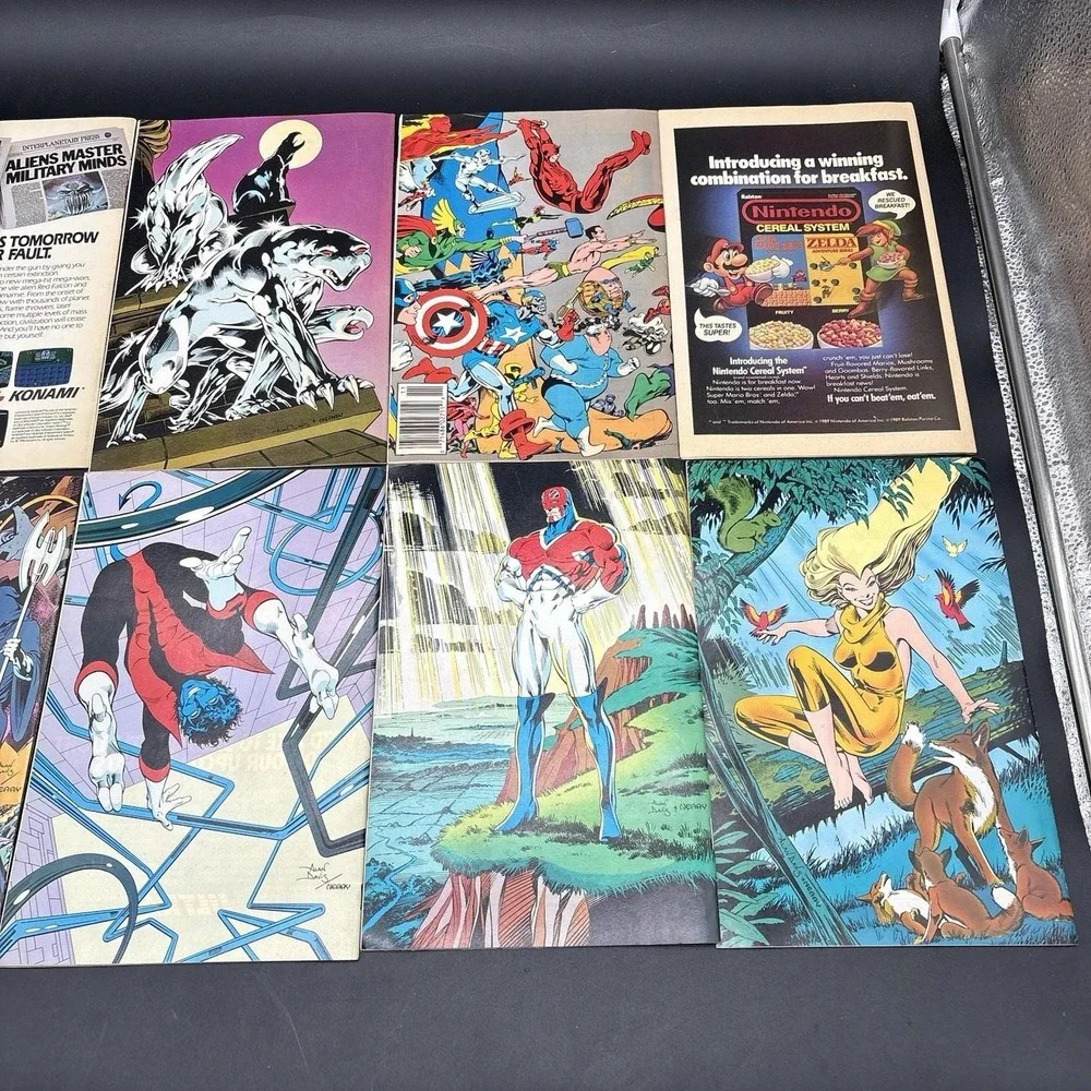 Lot of 8 Excalibur Comics Marvel 1980s 1990s Cross-Time Caper‎